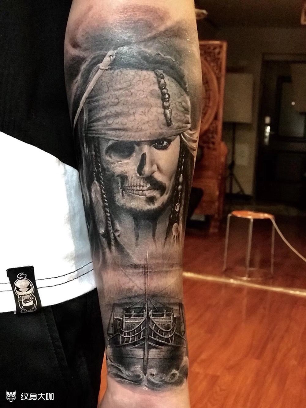 加勒比海盗_纹身图案手稿图片_吴强的纹身作品集