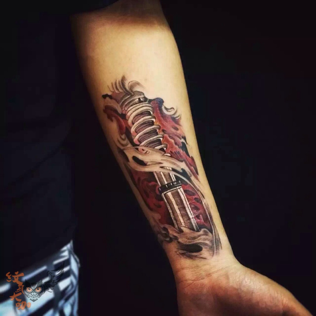 机械手_纹身图案手稿图片_陆标的纹身作品集