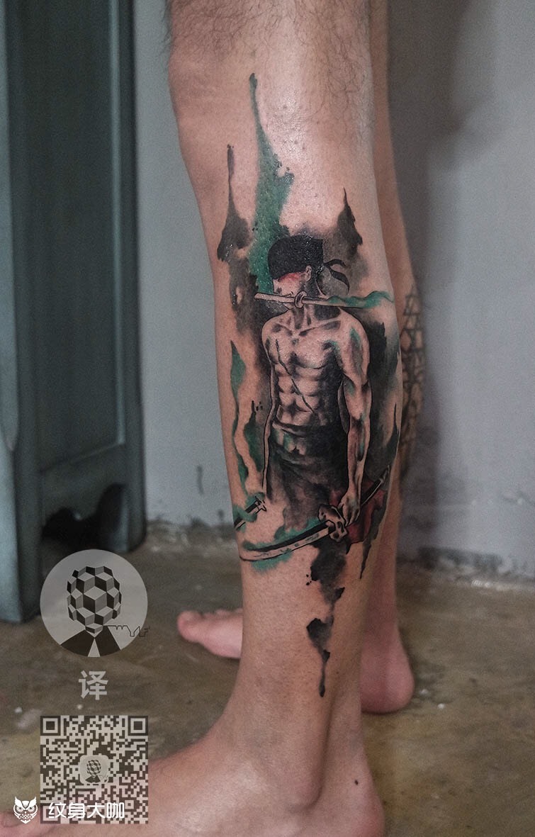 索隆_纹身图案手稿图片_译的纹身作品集