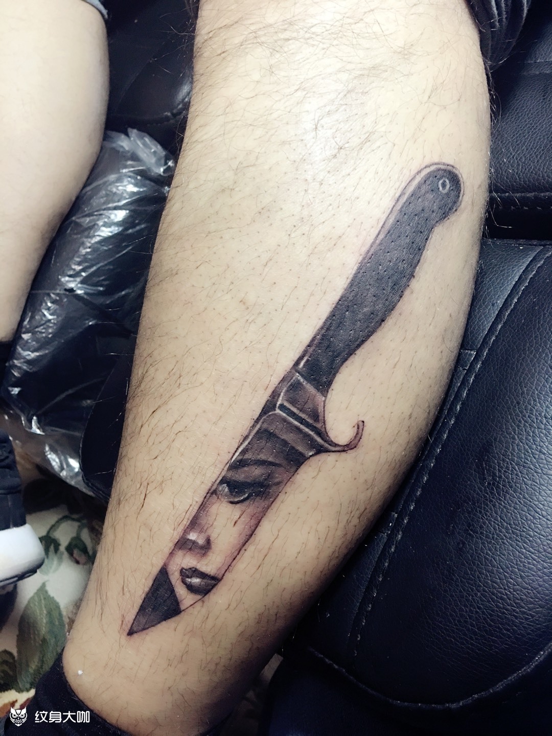 匕首_纹身图案手稿图片_烬 的纹身作品集