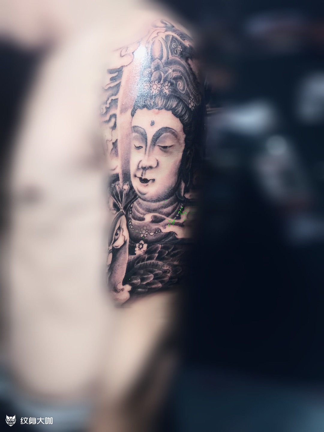 文殊菩萨_纹身图案手稿图片_李波的纹身作品集