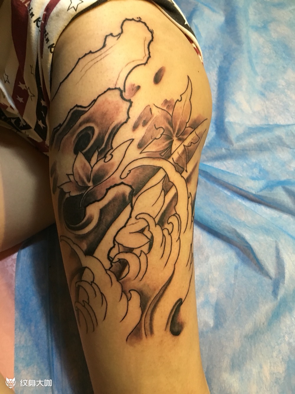 传统大石头_纹身图案手稿图片_姜晓函的纹身作品集