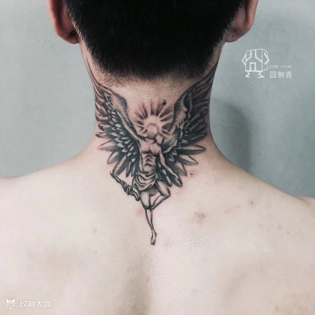 炽天使_纹身图案手稿图片_尉亮的纹身作品集