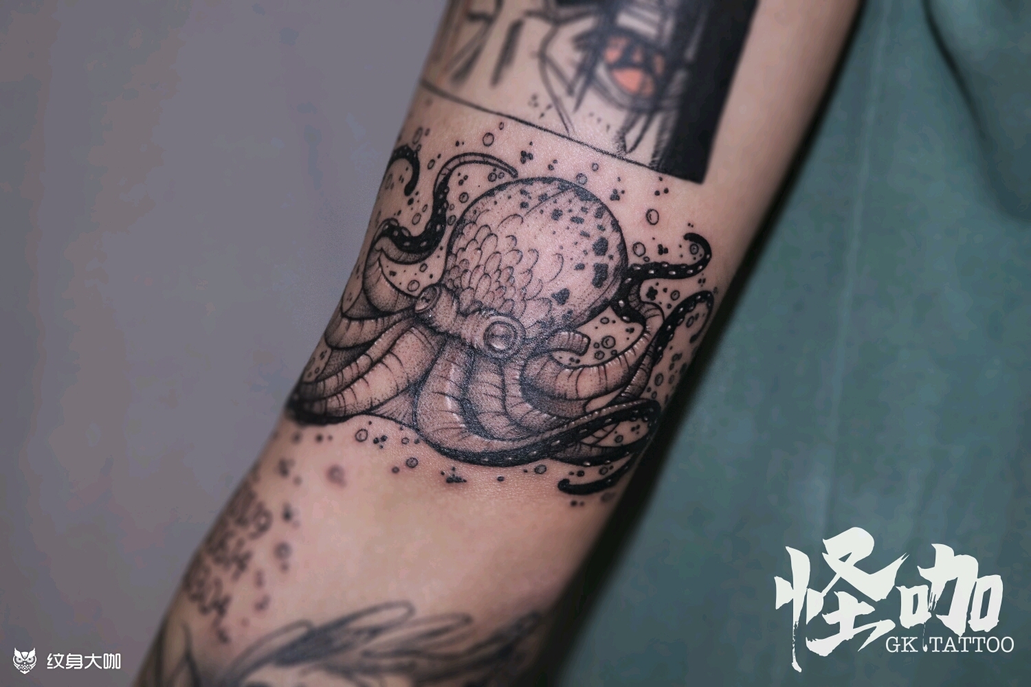 克苏鲁_纹身图案手稿图片_天津怪咖的纹身作品集