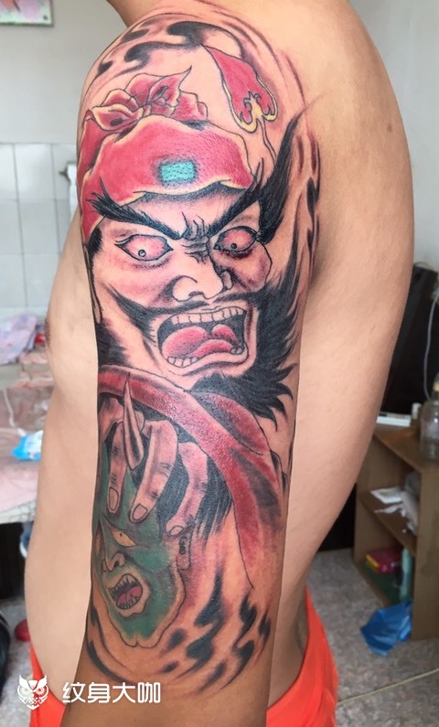 钟馗捉鬼_纹身图案手稿图片_塘沽 王强纹刺的纹身作品集