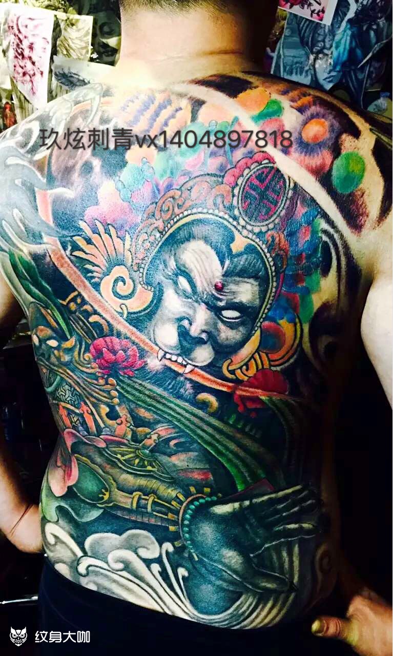 戏曲风格斗战胜佛_纹身图案手稿图片_玖炫刺- 羿的纹身作品集