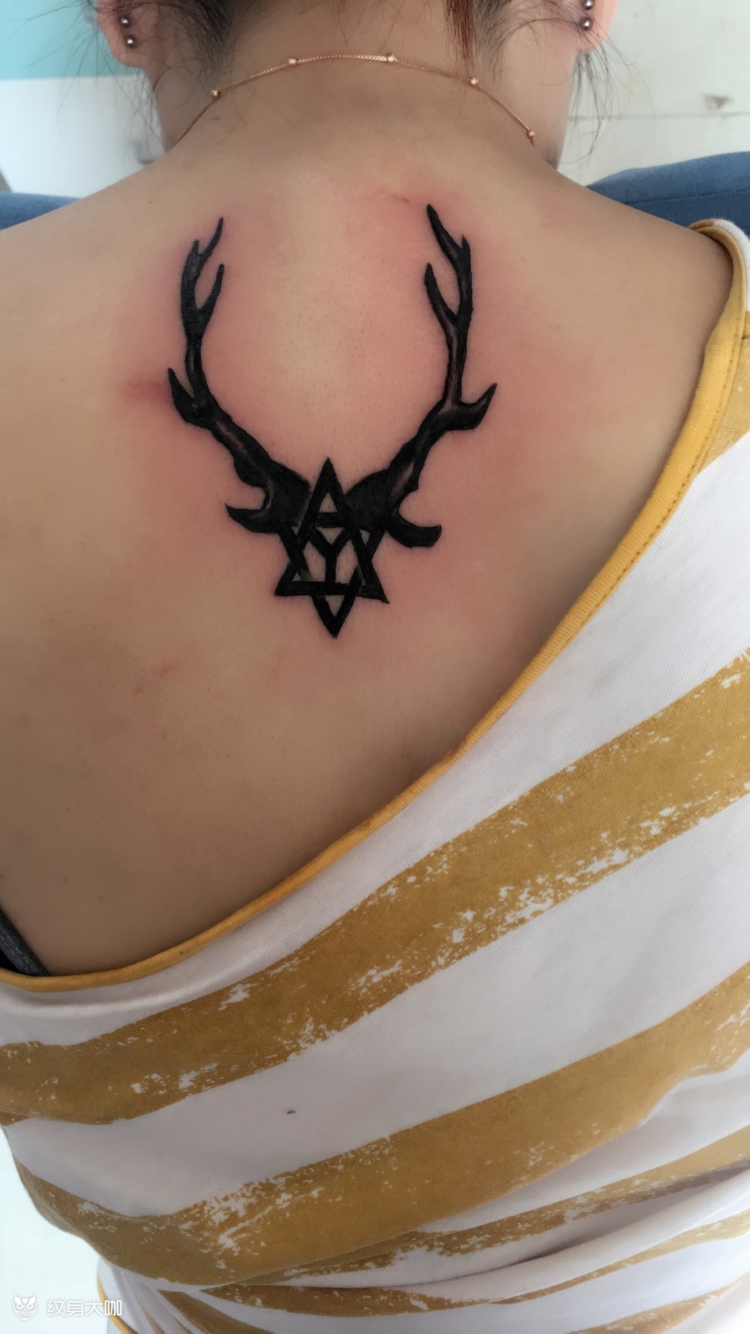 鹿角_纹身图案手稿图片_辰辰的纹身作品集