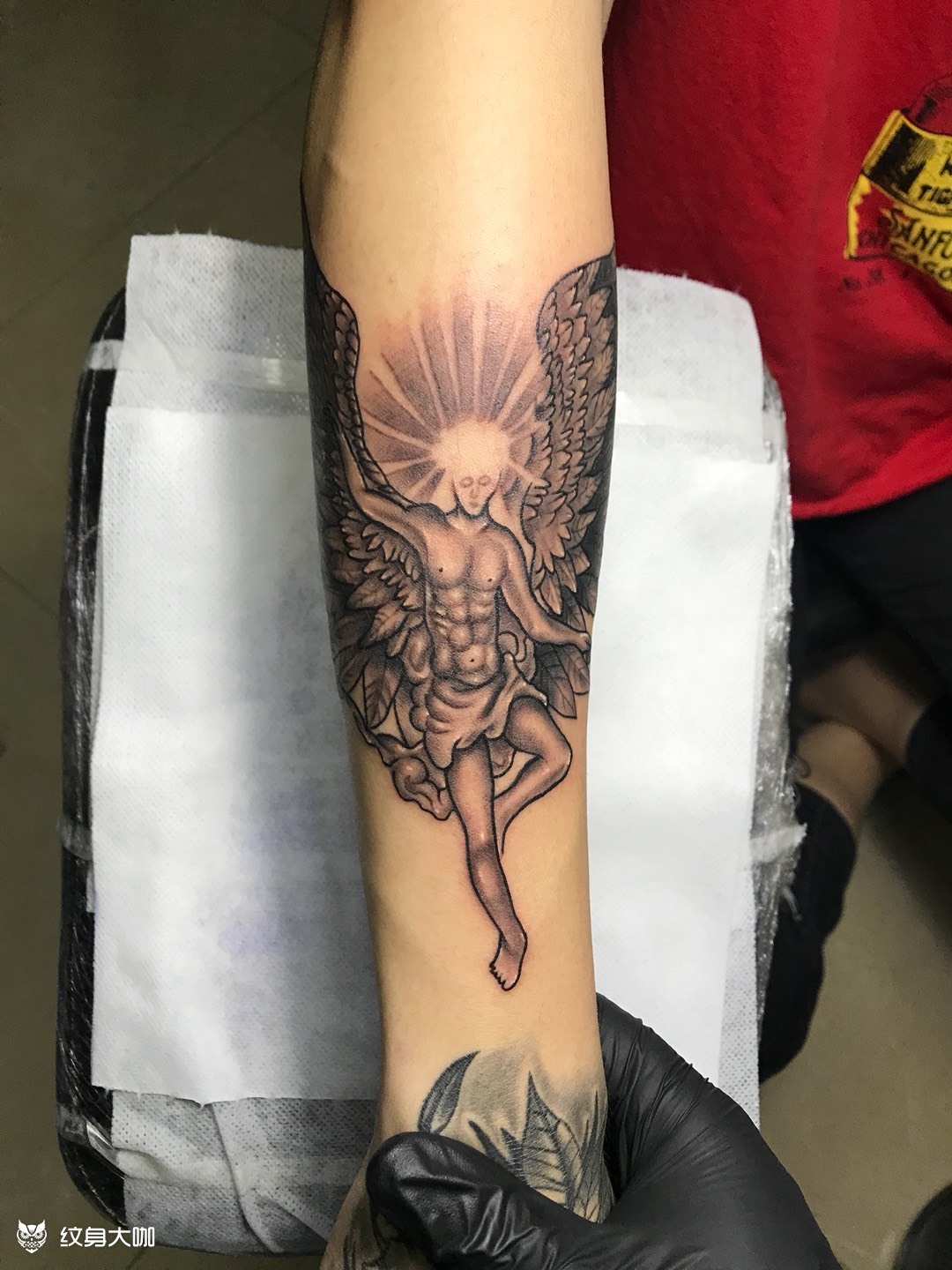 堕落天使_纹身图案手稿图片_郑诗辉的纹身作品集