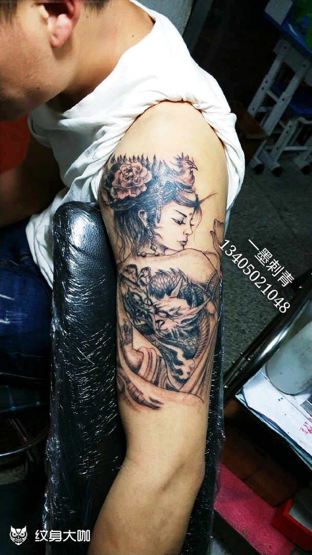 艺伎_纹身图案手稿图片_一墨的纹身作品集