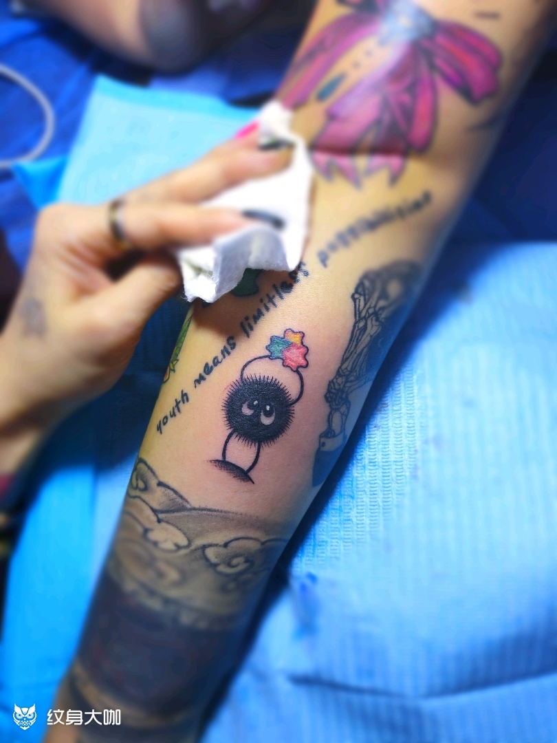 灰尘精灵_纹身图案手稿图片_张雪的纹身作品集