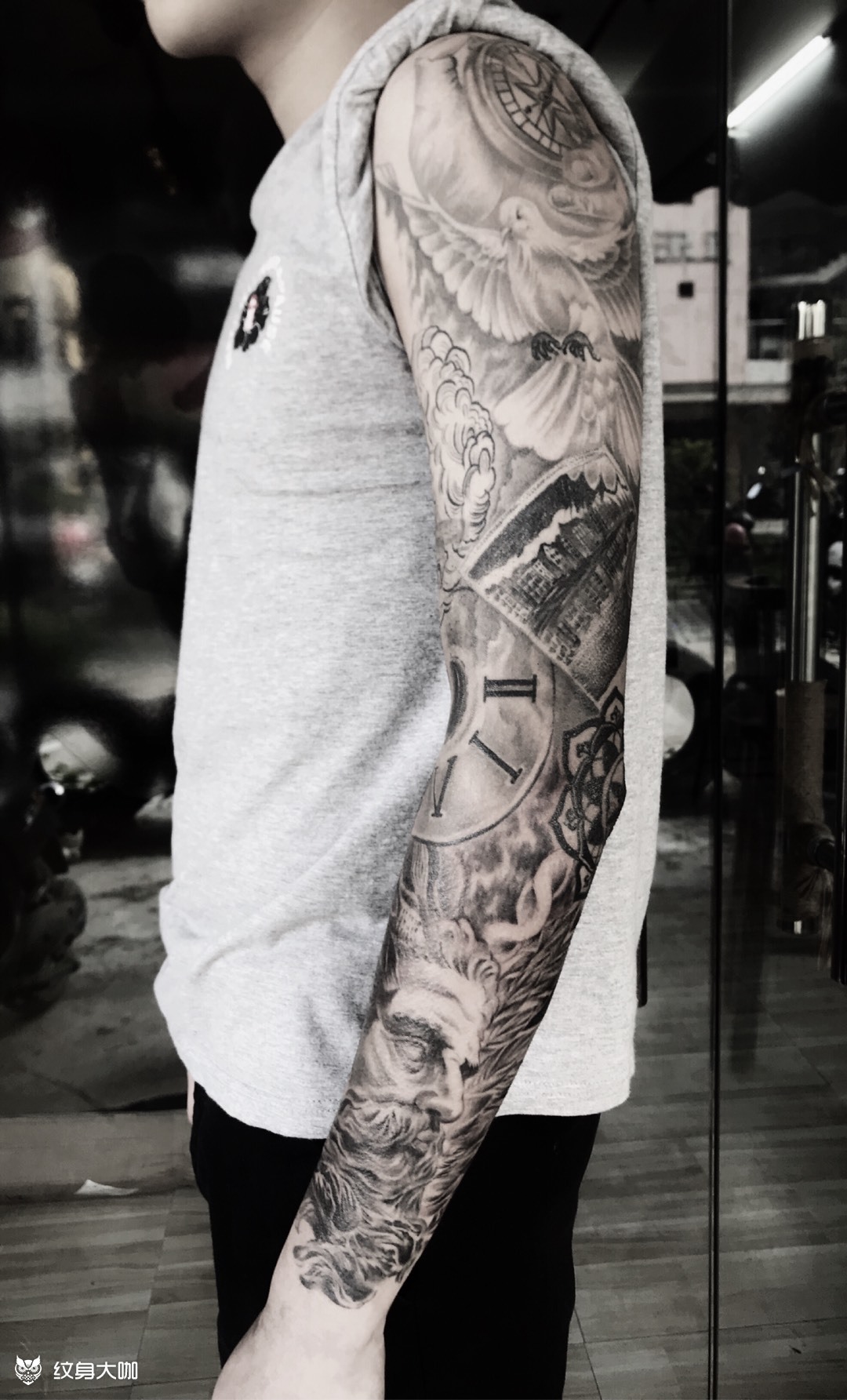 欧美花臂 波塞冬从上一年到今_纹身吧社区 - 纹身大咖