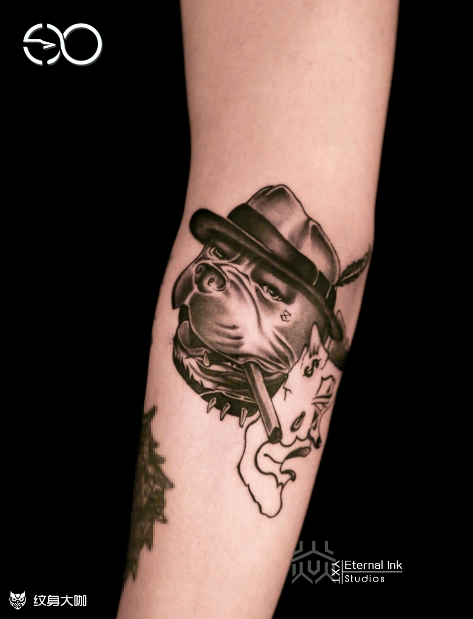 恶霸犬_纹身图案手稿图片_ode的纹身作品集