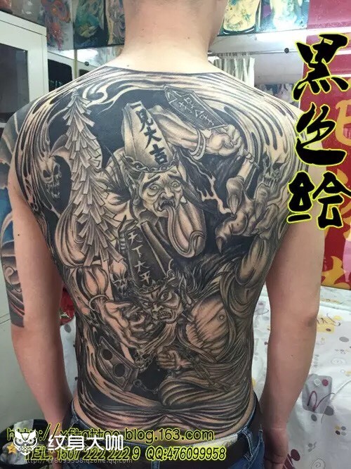 黑白无常_纹身图案手稿图片_阿杰 的纹身作品集