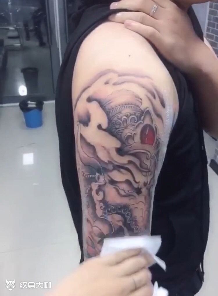 大臂象神_纹身图案手稿图片_洪臣的纹身作品集