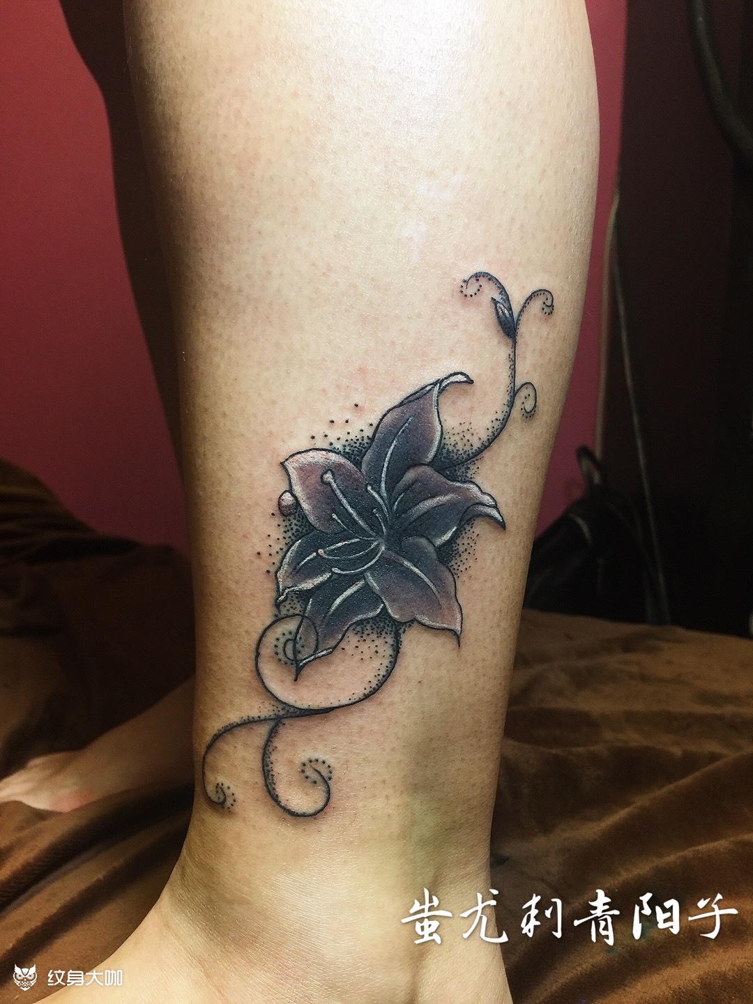 百合_纹身图案手稿图片_阳子的纹身作品集