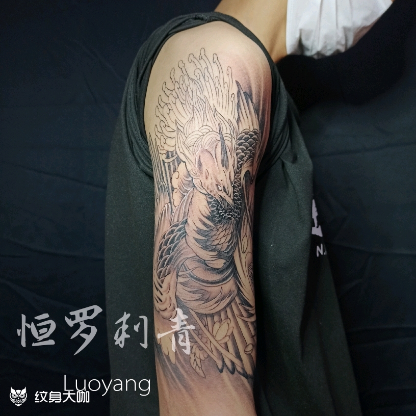 凤凰_纹身图案手稿图片_恒罗tattoo的纹身作品集